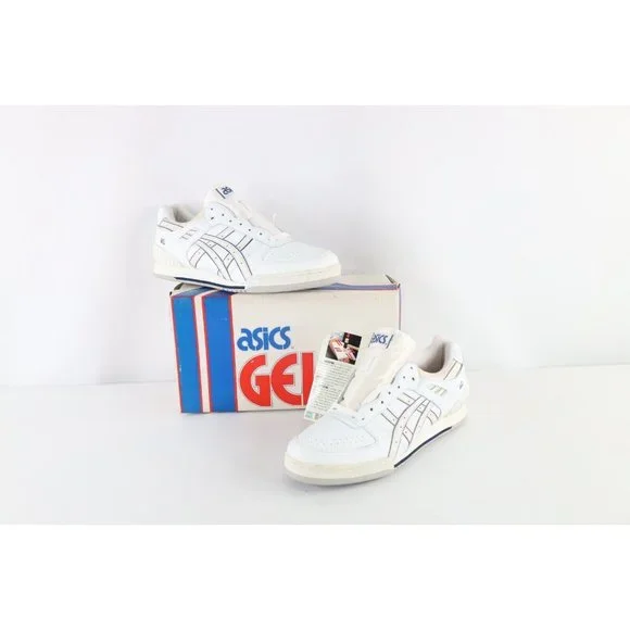 NOS Vintage 90s Asics Mens 12 Spell Out Intensity Gel Sneakers Shoes White Navy 90s Asics Shoes - Etsy main image 4